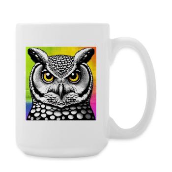 hibou - Grande tasse 440 ml - blanc - Droite