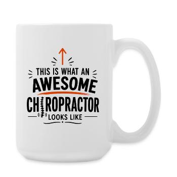 Un cadeau chiropracteur pour le médecin de la colonne vertébrale - Grande tasse 440 ml - blanc - Droite