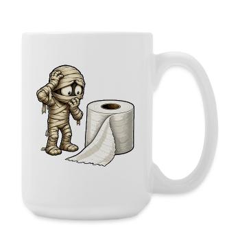 La momie et le dessin animé en papier toilette - Grande tasse 440 ml - blanc - Droite