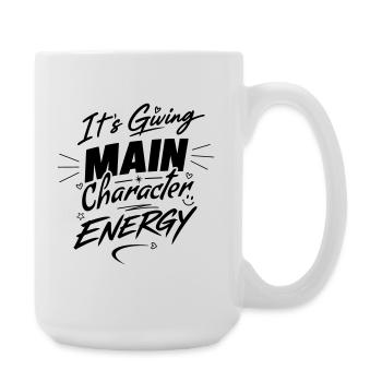Cela donne de l’énergie au personnage principal – Assumez-le - Grande tasse 440 ml - blanc - Droite