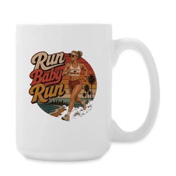 Run Baby Run – Retro Runner California - Grande tasse 440 ml - blanc - Droite
