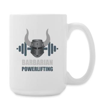 Barbarian Warrior Powerlifting-Workout - Große Tasse 440 ml - Weiß - Rechts