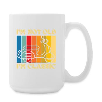 I'm Not Old, I'm Classic – Retro Scooter - Large Mug 440 ml - white - Right