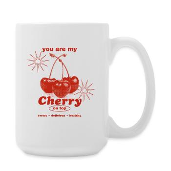 Cerise sur le gâteau – Perfection sucrée - Grande tasse 440 ml - blanc - Droite