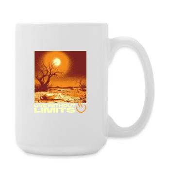 Live Without Limits – Surreal Desert Scene - Große Tasse 440 ml - Weiß - Rechts
