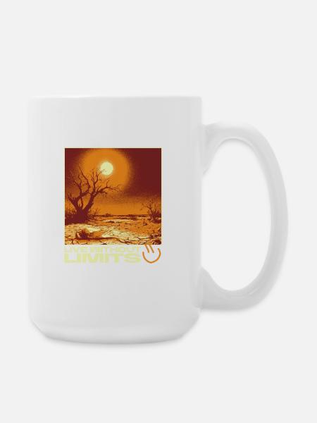 Live Without Limits – Surreal Desert Scene - Große Tasse 440 ml - Weiß