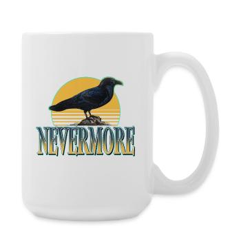 Nevermore – Corbeaux et esthétique gothique - Grande tasse 440 ml - blanc - Droite