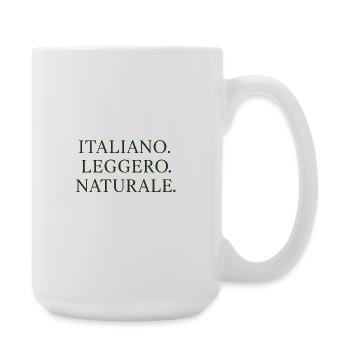 Italienische Leichtigkeit Natürliche Schrift - Große Tasse 440 ml - Weiß - Rechts