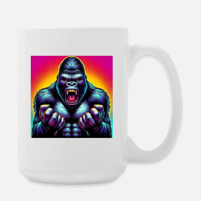 Gorilla - Große Tasse 440 ml - Weiß