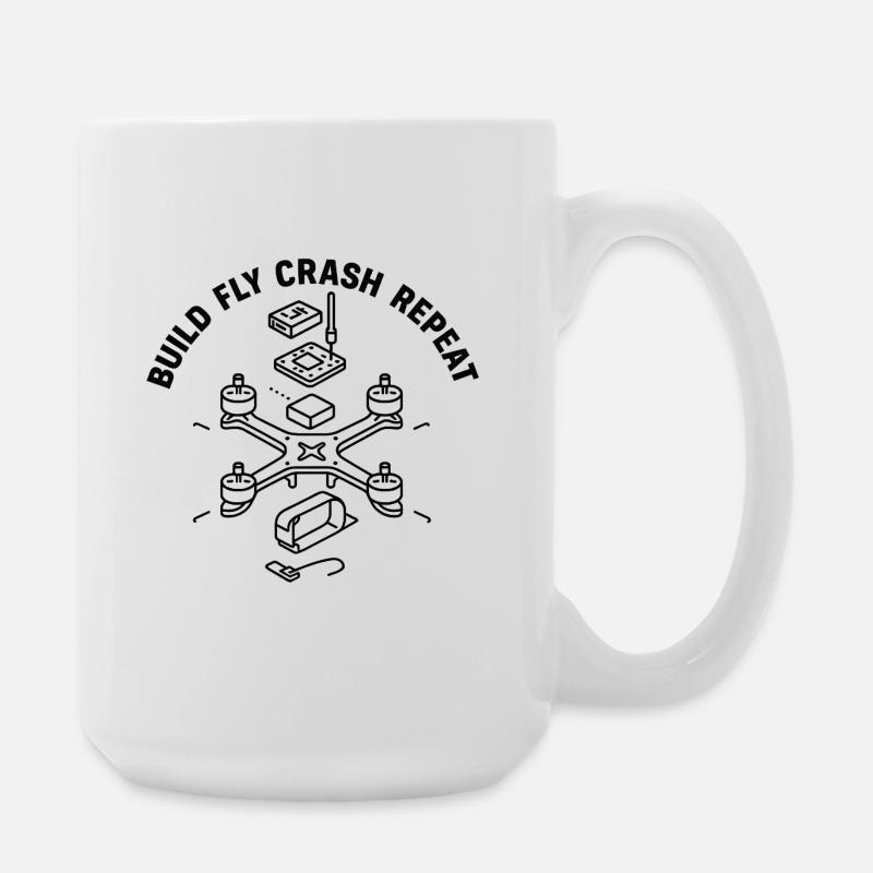 Conception de drones de construction d’aéronefs - Grande tasse 440 ml - blanc