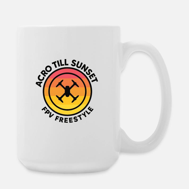 Akro Till Sunset FPV Design - Große Tasse 440 ml - Weiß