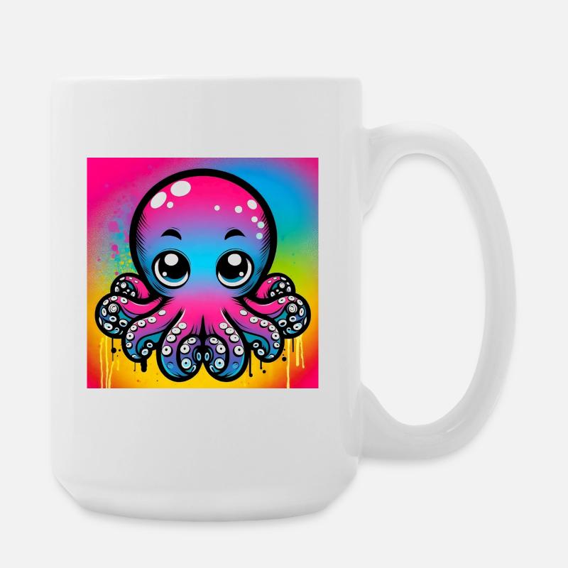 Krake - Große Tasse 440 ml - Weiß