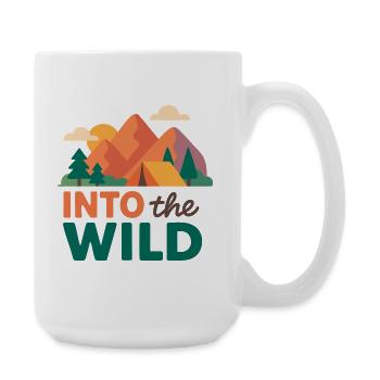 Montagnes et forêt nature sauvage - Grande tasse 440 ml - blanc - Droite