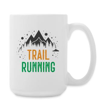 Trail Running - Large Mug 440 ml - white - Right