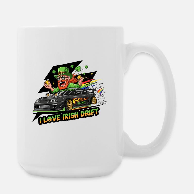 Irish Drift Celebration Tee - Large Mug 440 ml - white