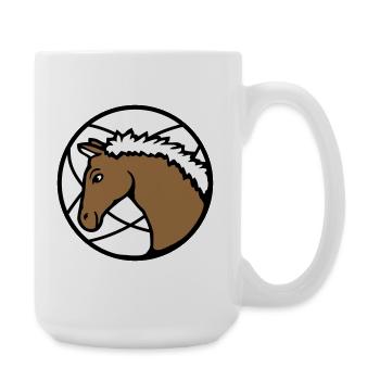 Pferd Süß Pony Fohlen Pferdemädchen Niedlich Comic - Große Tasse 440 ml - Weiß - Rechts