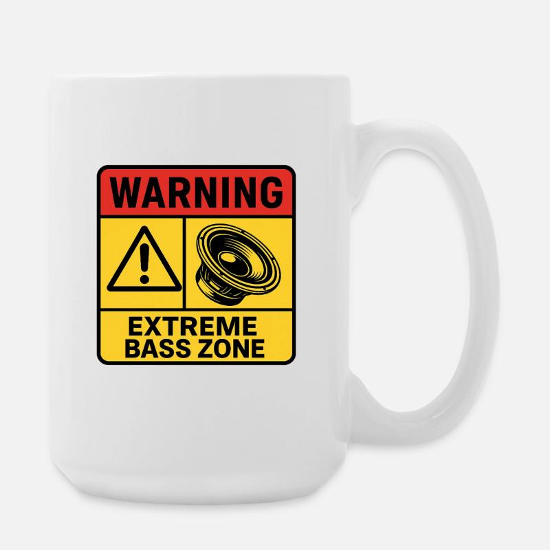 Avertissement de zone de basses extrêmes - Grande tasse 440 ml - blanc