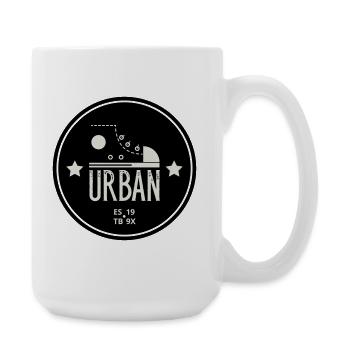 Urban Style Badge Featuring Red Sneaker and Bold - Large Mug 440 ml - white - Right