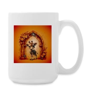 Kangaroo Reliquary in the Garden of Clocks - Large Mug 440 ml - white - Right