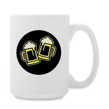 Beer Toast Symbol Beer Mug - Large Mug 440 ml - white - Right