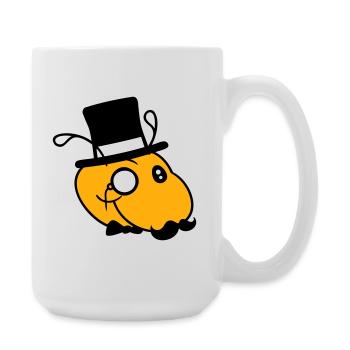 Caterpillar Sir Lord Rich Monocle Lunettes Chapeau haut de forme - Grande tasse 440 ml - blanc - Droite