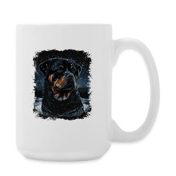 Chien Rottweiler - Grande tasse 440 ml - blanc - Droite