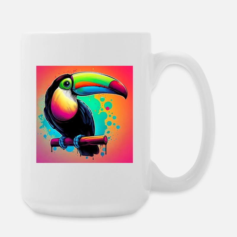 toucan - Large Mug 440 ml - white