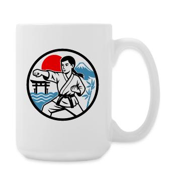 Karate and Nature - Große Tasse 440 ml - Weiß - Rechts
