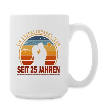 25 ans de relation Anniversaire de mariage - Grande tasse 440 ml - blanc - Droite