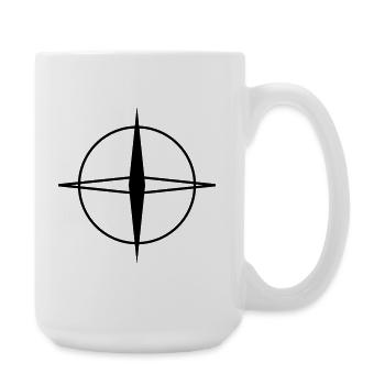 Conception minimaliste de motif géométrique noir blanc - Grande tasse 440 ml - blanc - Droite