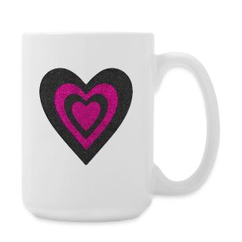 Cœurs  - Grande tasse 440 ml - blanc - Droite