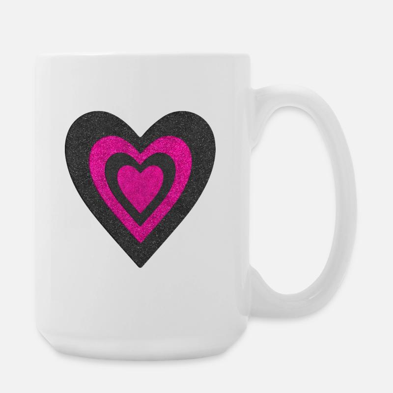 Herz - Große Tasse 440 ml - Weiß