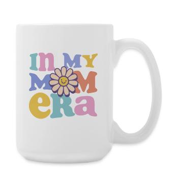 In My Mom Era – Retro Pastell mit Blume - Große Tasse 440 ml - Weiß - Rechts