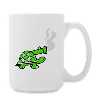 Turtle Tank Weapon Cannon Shoot Shot - Large Mug 440 ml - white - Right