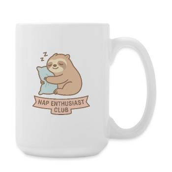 Sleeping raccoon illustration - Large Mug 440 ml - white - Right