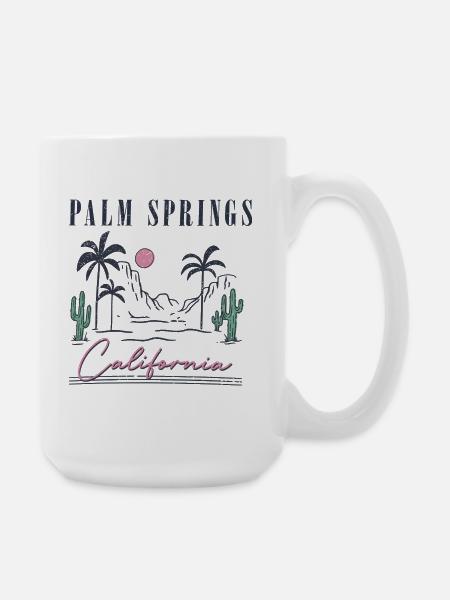 Palm Springs California Landscape Design - Large Mug 440 ml - white