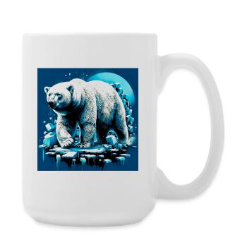 polar bear - Large Mug 440 ml - white - Right