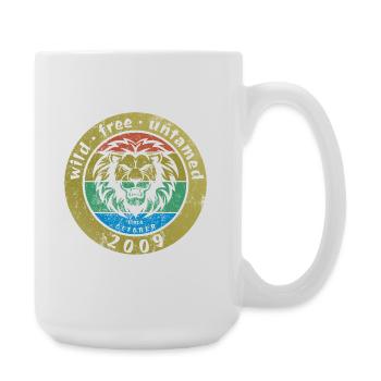 16. Geburtstag Wild, free & untamed since 10/2009 - Large Mug 440 ml - white - Right