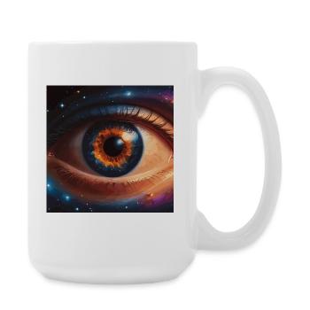 Oeil cosmique avec ciel étoilé - Grande tasse 440 ml - blanc - Droite