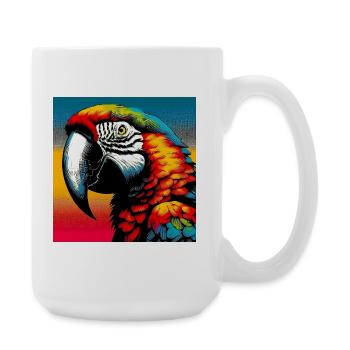 perroquet - Grande tasse 440 ml - blanc - Droite