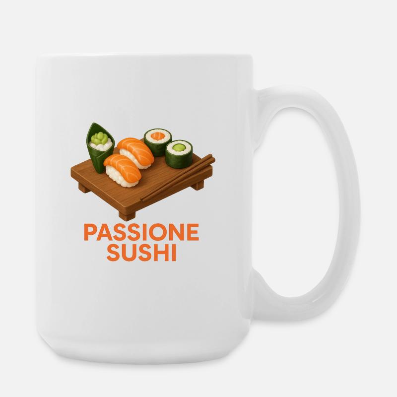 Sushi-Boot - Große Tasse 440 ml - Weiß