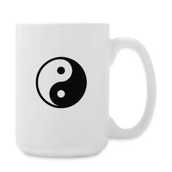 YinYang Silhouette - Large Mug 440 ml - white - Right