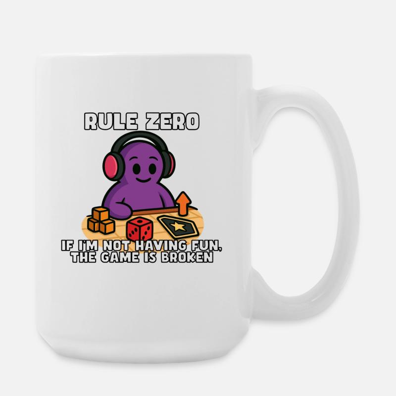 Rule Zero: If It's Not Fun, Fix It - Large Mug 440 ml - white