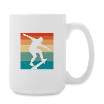 Skater Skaten Kinder Skateboarder - Große Tasse 440 ml - Weiß - Rechts