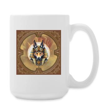 Steampunk Pharaoh Fox - Large Mug 440 ml - white - Right