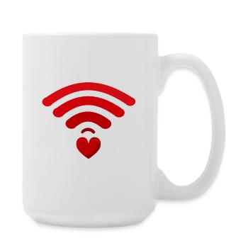 WiFi Core - Love Connection - Large Mug 440 ml - white - Right