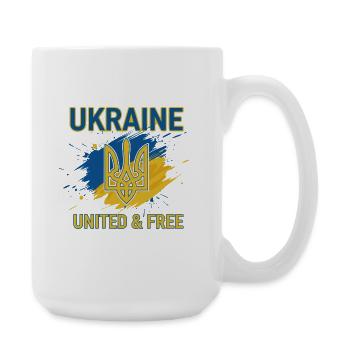 L’unité et la liberté de l’Ukraine - Grande tasse 440 ml - blanc - Droite