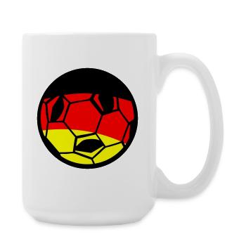 Fußball Deutsche Flagge Kunst - Große Tasse 440 ml - Weiß - Rechts
