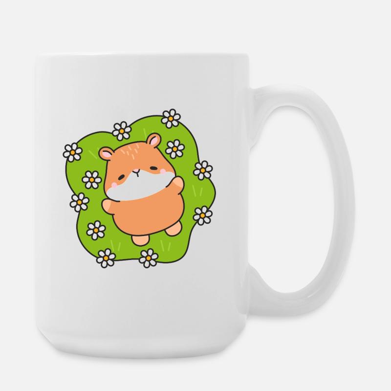 Daisy Field Hamster - Large Mug 440 ml - white