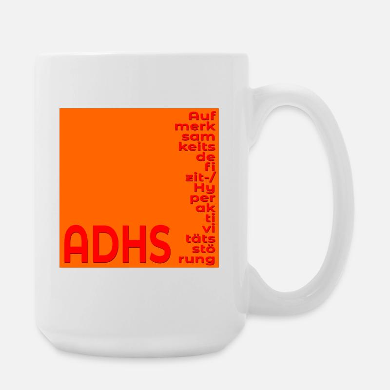 ADHD'S FOCUS CONCENTRATION - Large Mug 440 ml - white